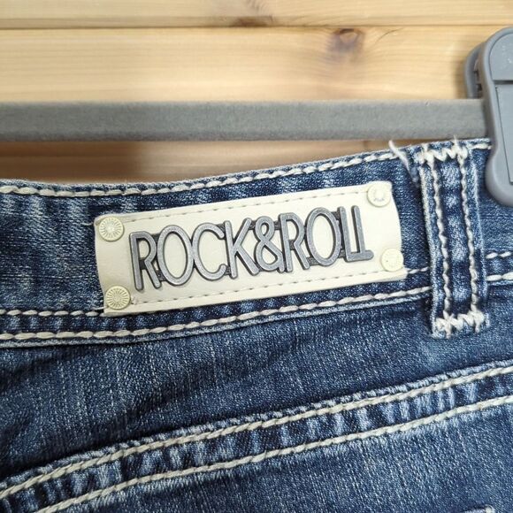 Rock & Roll Cowgirl Jeans Womens 28 Blue Original Lowrise Bootcut Western - Picture 4 of 13